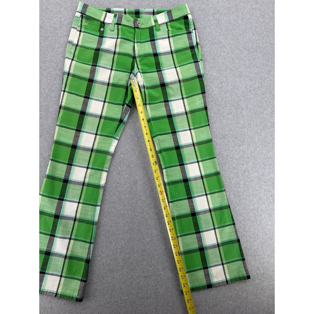 Loudmouth Women’s Green Plaid Golf Pants Cotton Statement Preppy Y2K Size 6 - Picture 3 of 8